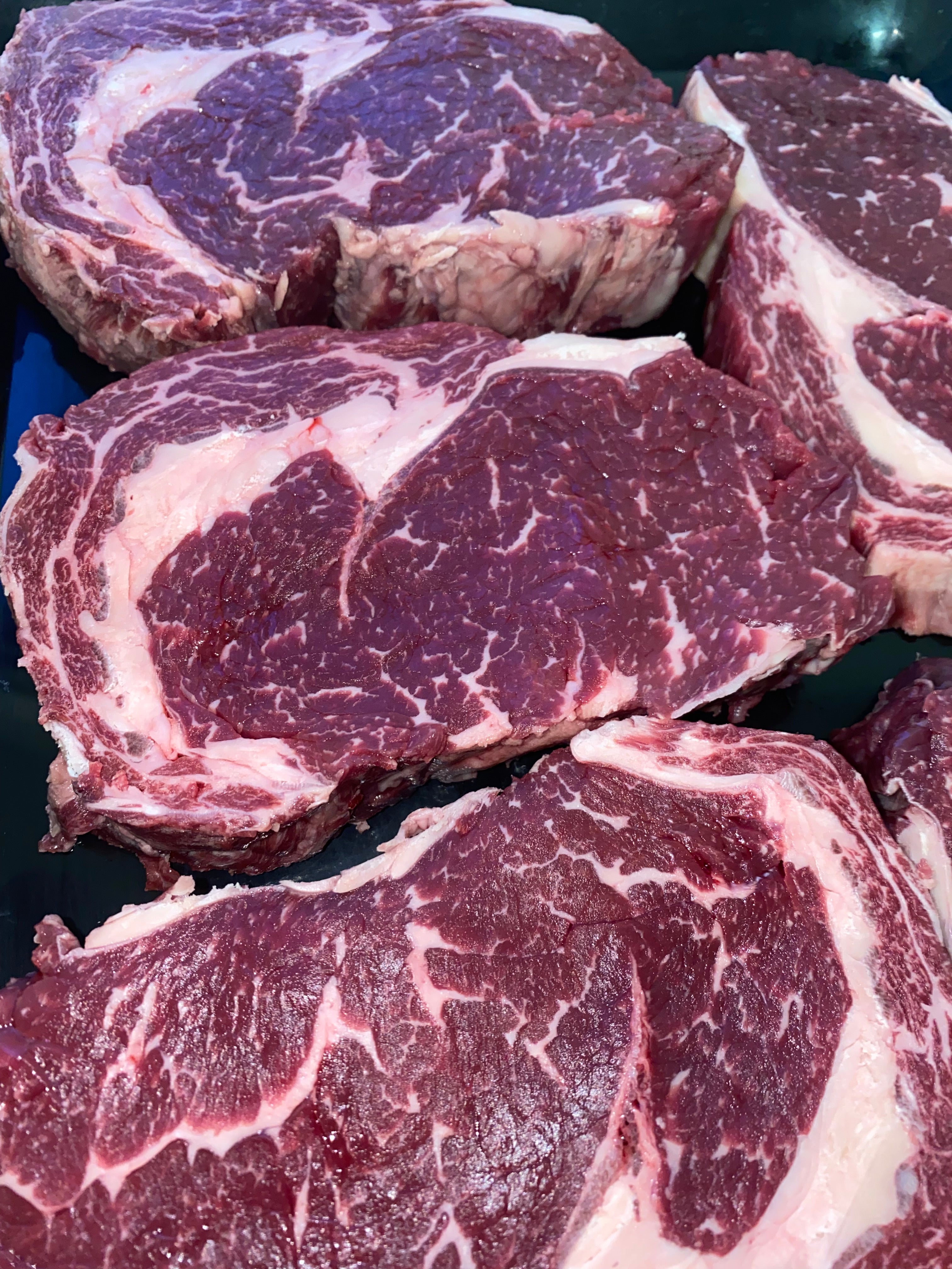 Dexter rib-eye steak